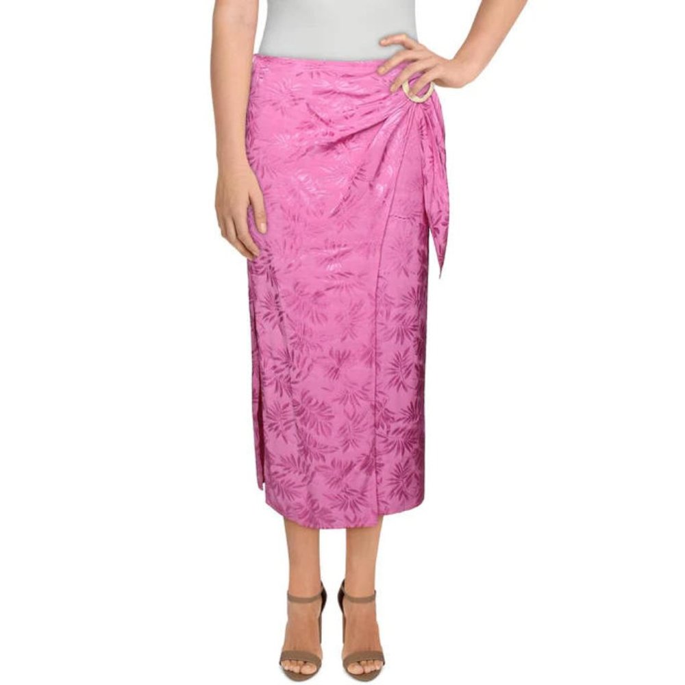 NWT WAYF PRINTED SHEER WRAP SKIRT - M